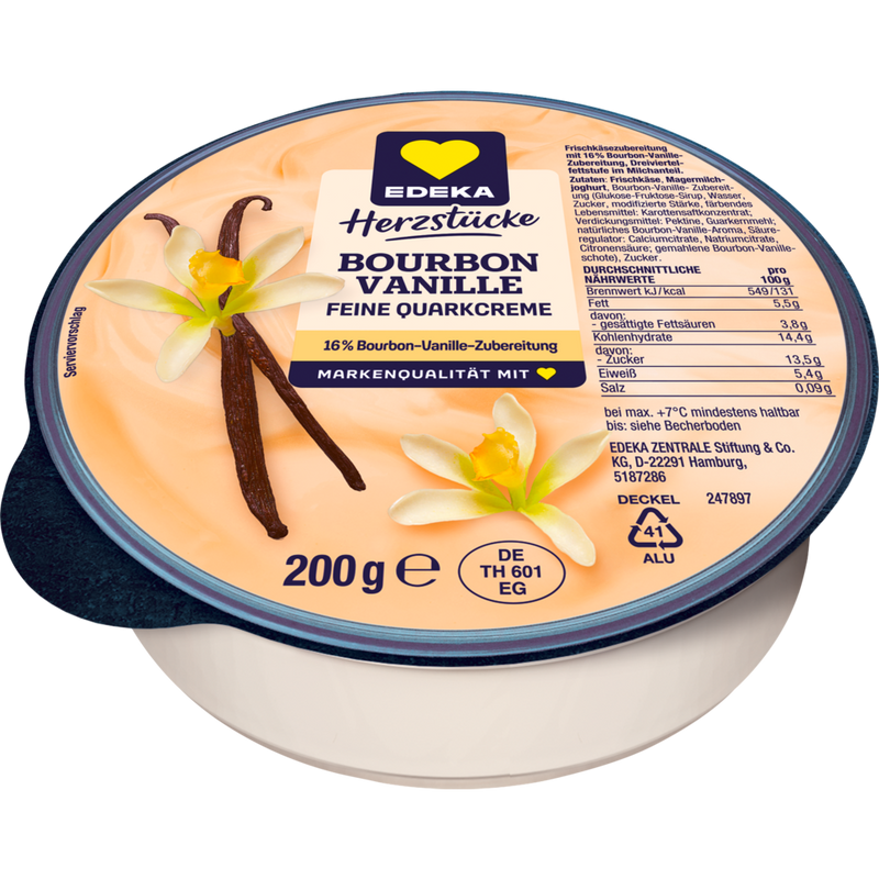 EDEKA Herzstücke Bourbon Vanilla Quark Cream 200g