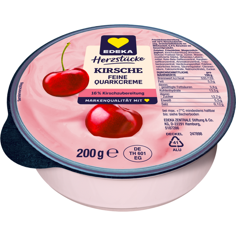 EDEKA Herzstücke Cherry Quark Cream 200g