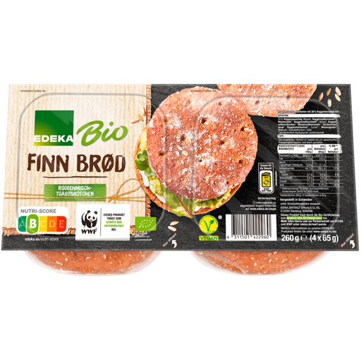EDEKA Bio Finn Brød Rye Toasting Rolls 260g