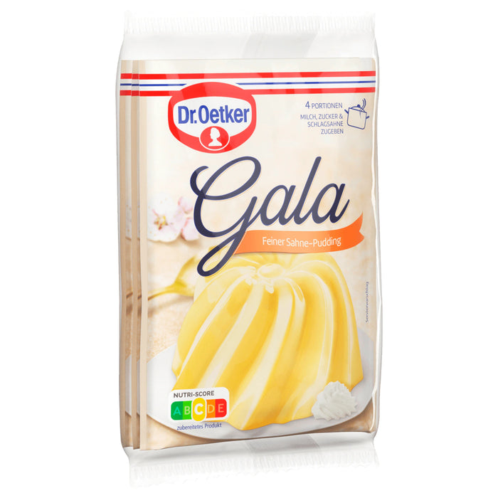 Dr. Oetker Gala Pudding Sahne 120g, 3 Stück