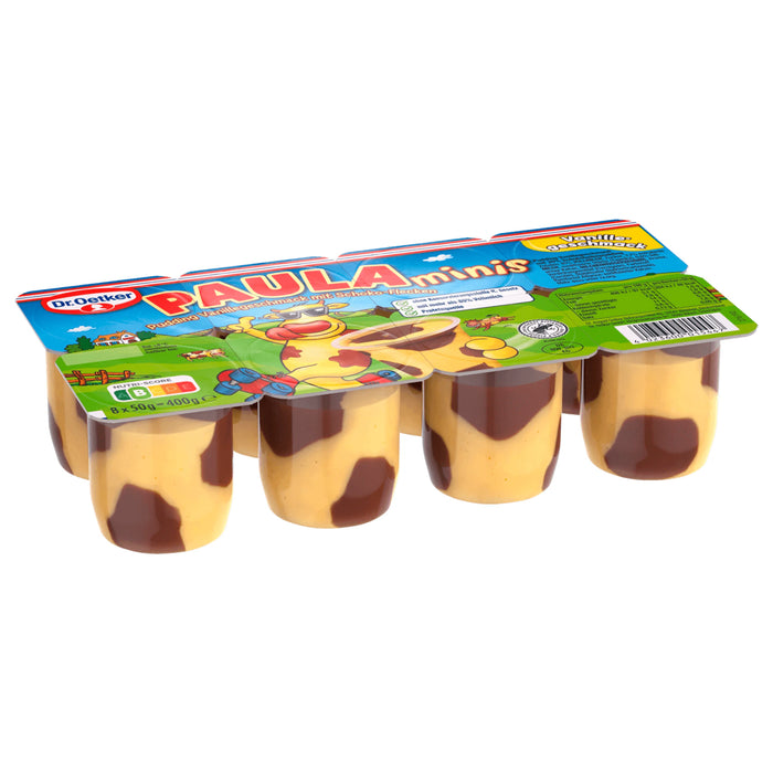 Dr. Oetker Paula Pudding Minis Vanille mit Schoko 400g