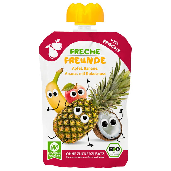 Erdbär Freche Freunde Bio Apfel, Banane & Kokos 100g