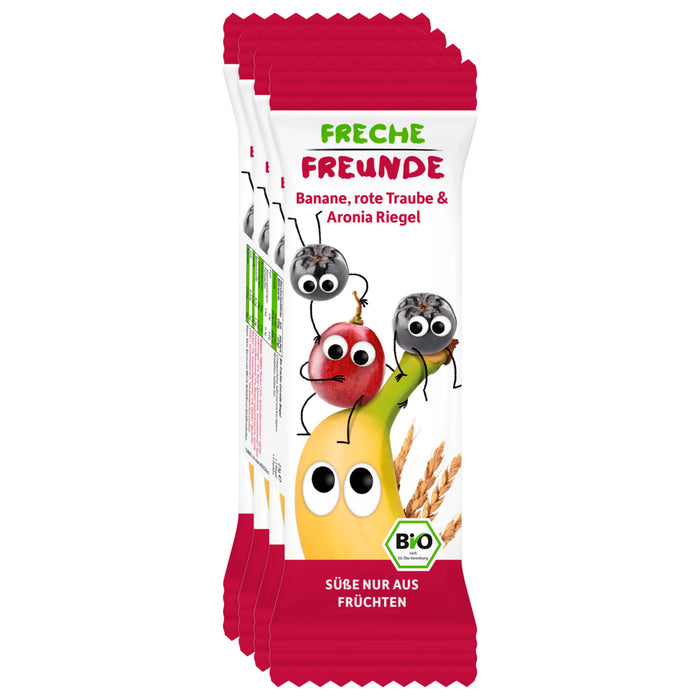 Erdbär Freche Freunde Bio Getreideriegel Rote Traube, Aronia & Banane 4x23g