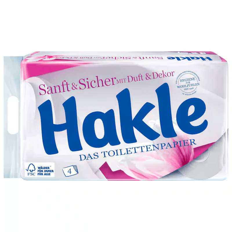 Hakle Sanft & Sicher Toilettenpapier 4-lagig 8x130 Blatt