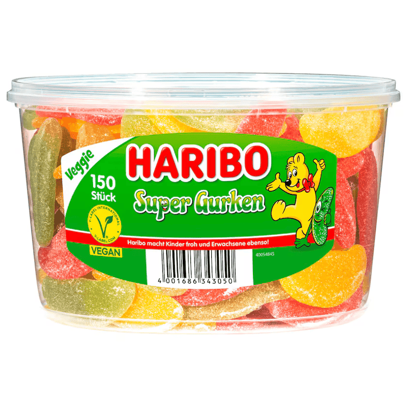 Haribo Fruchtgummi Super Gurken Box 1,35kg