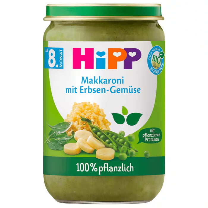 Hipp Bio Makkaroni Erbsen Gemüse vegan 220g