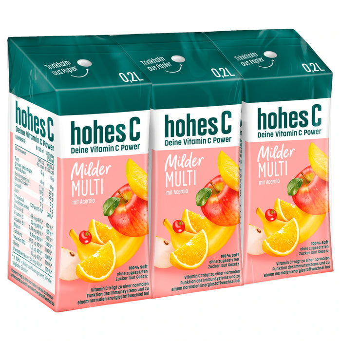 Hohes C Milder Multivitamin 100% Saft 3x0,2l