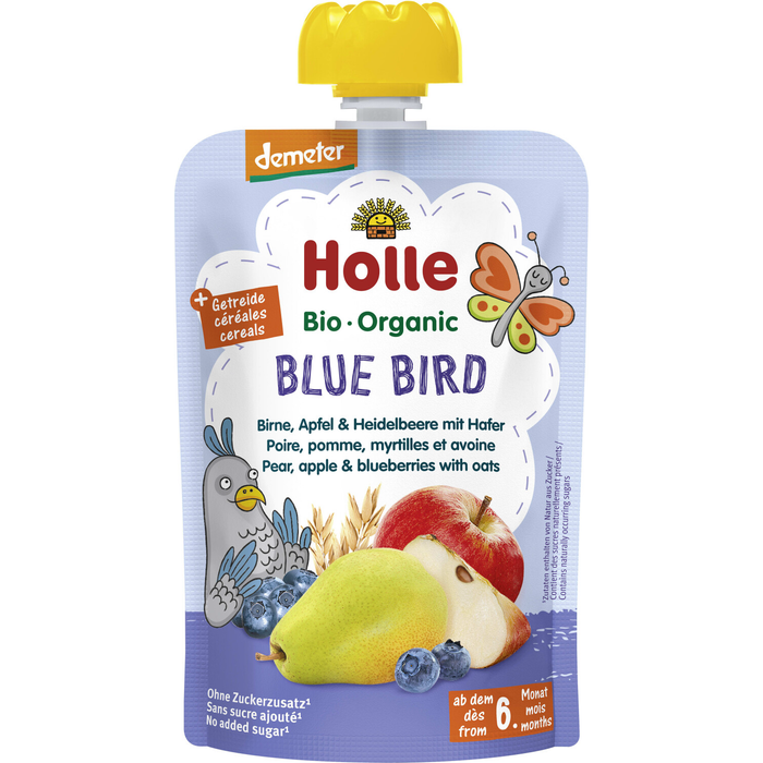 Holle Bio - Birne, Apfel & Heidelbeere mit Hafer 100g