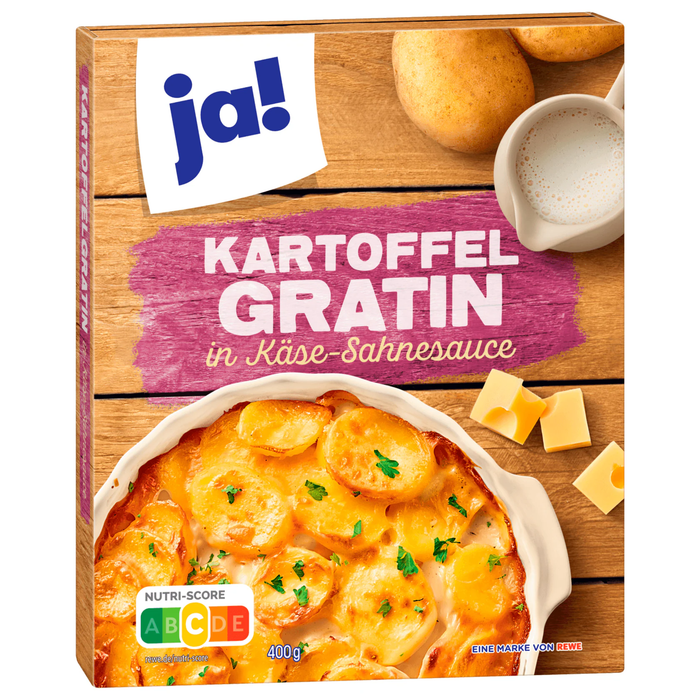 ja! Kartoffelgratin in Käse-Sahnesauce 400g