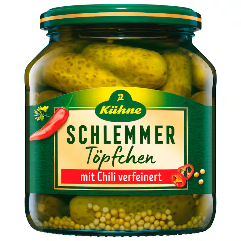 Kühne Schlemmertöpfchen scharfe Gürkchen 300g