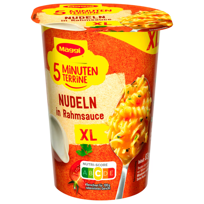 Maggi 5 Minuten Terrine Nudeln in Rahmsauce XL 83g