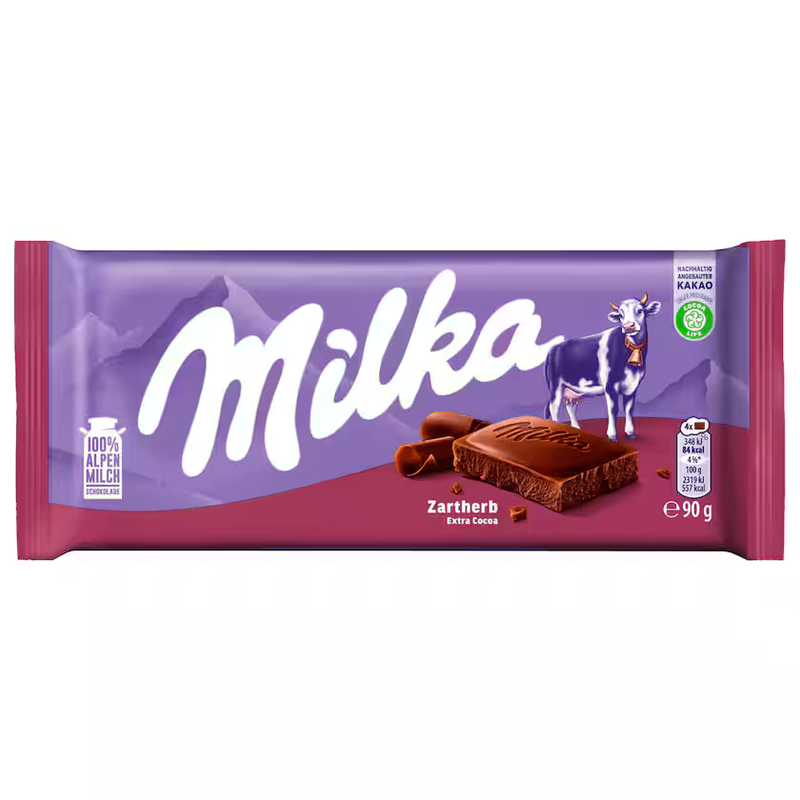 Milka Schokolade Zartherb 90g