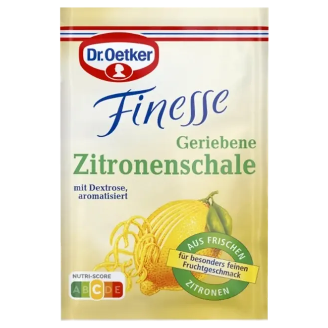 Dr. Oetker - Finesse Geriebene Zitronenschale - 3x6g