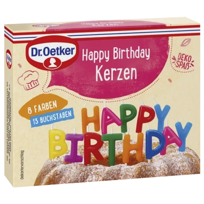 Dr. Oetker - Birthday Kerzen - 13 Buchst