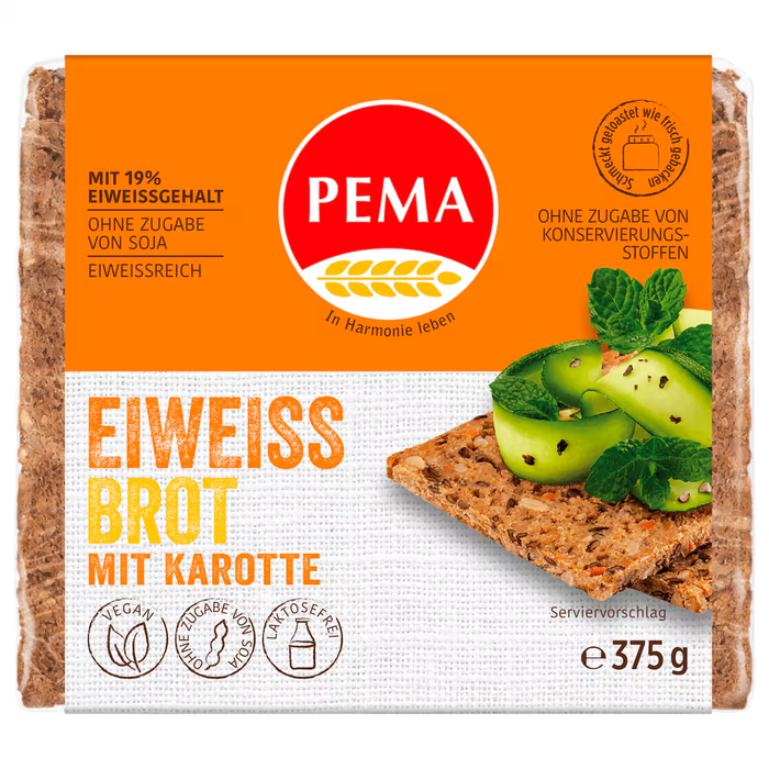 Pema Eiweiss Brot mit Karotte 375g