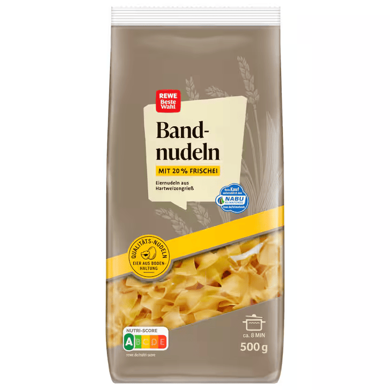 REWE Beste Wahl Bandnudeln mit Frischei 500g