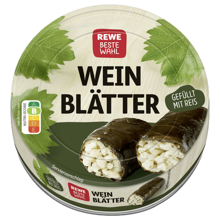 REWE Beste Wahl Gefüllte Weinblätter mit Reis 200g