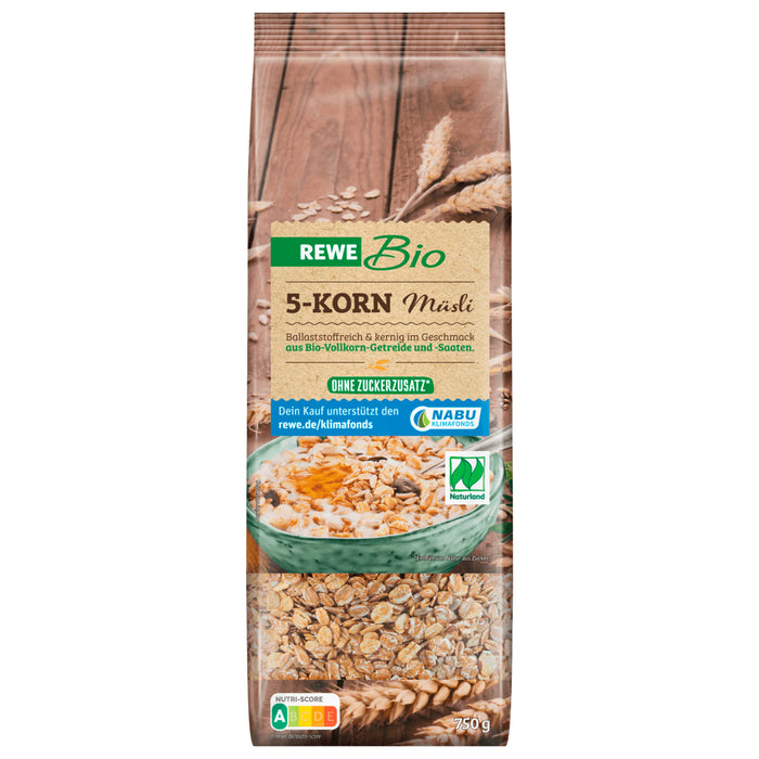 REWE Bio Naturland 5 Korn Müsli 750g