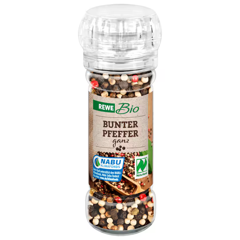 REWE Bio Naturland Bunter Pfeffer Mühle 40g