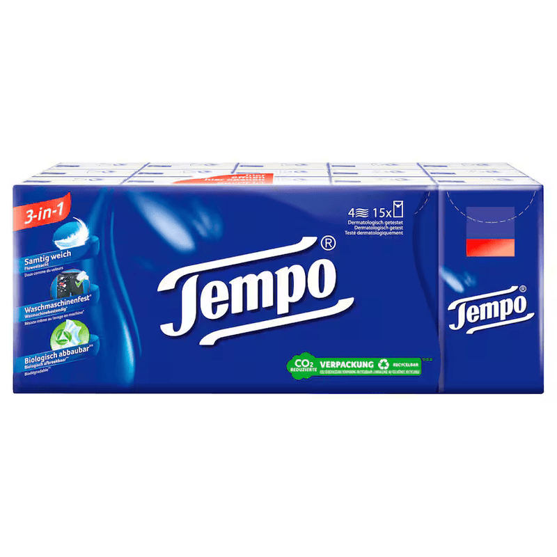 Tempo Taschentücher klassik 4-lagig, 15x10 Tücher