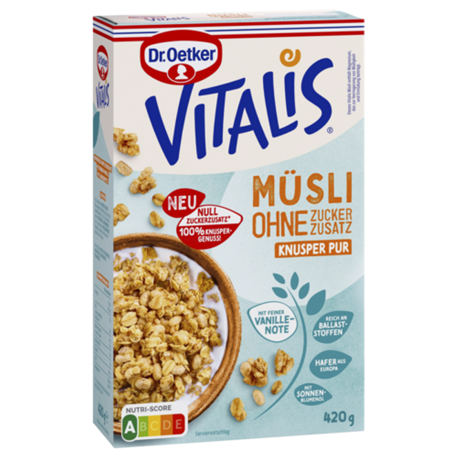 Dr Oetker Vitalis Crunchy - zero sugar 420g