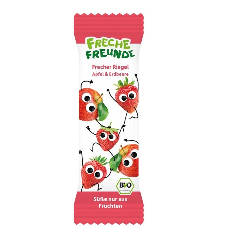 Freche Freunde Fruchtriegel Apfel & Erdbeere ab 3 Jahren, 21 g