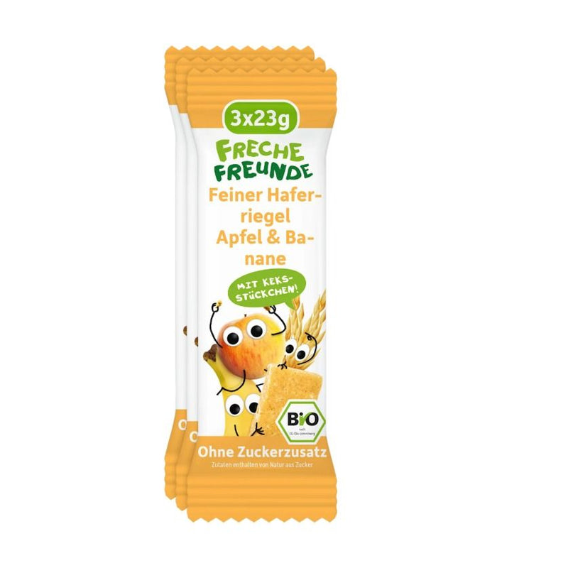 Freche Freunde Frucht-Getreide-Riegel Hafer, Apfel & Banane mit Keksstückchen, ab 1J 3x23 g
