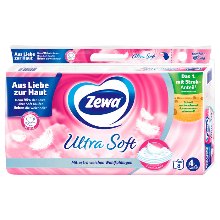 Zewa Ultra Soft Toilettenpapier 4-lagig 8x150 Blatt