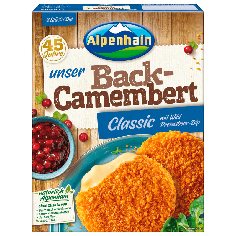 Alpenhain Back-Camembert Classic mit Preiselbeer-Dip 200g