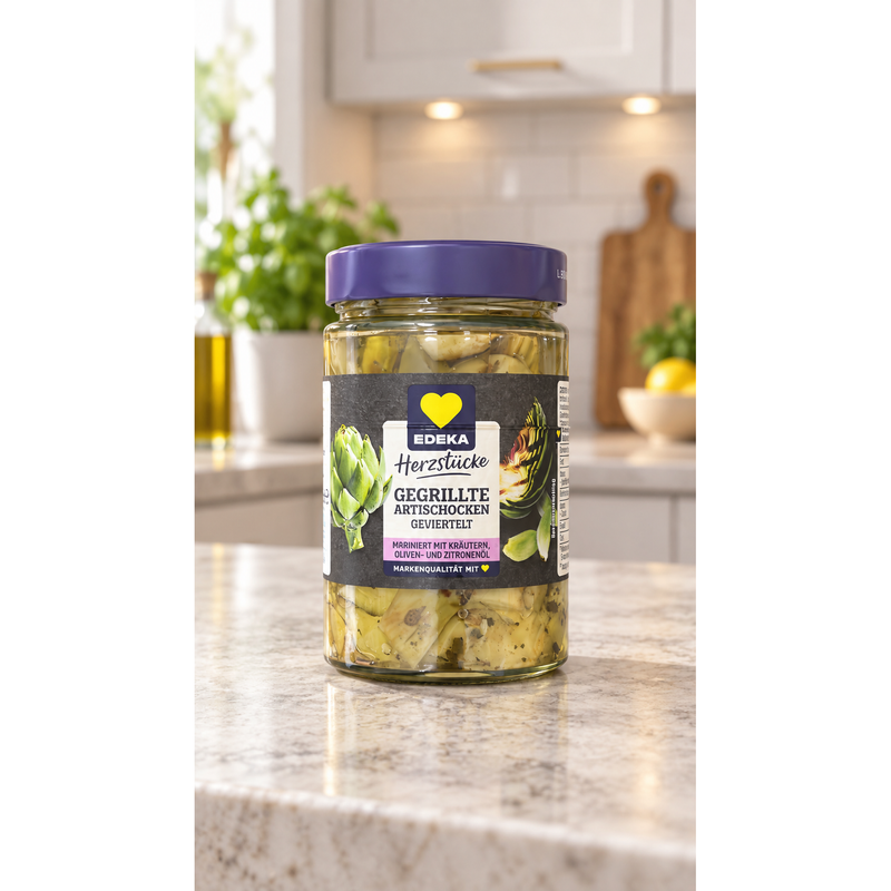 EDEKA Herzstücke Grilled Artichoke Quarters in Oil 280g