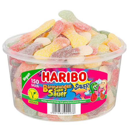 Haribo Saure Bärenzungen Vegan 150 Stück