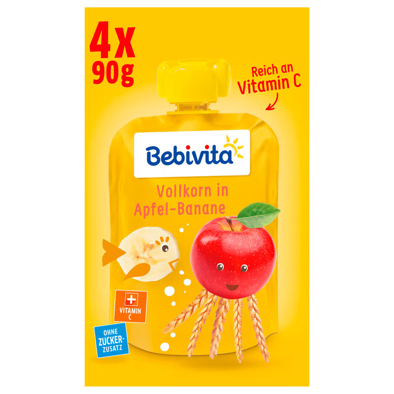 Bebivita Kinder-Spaß Vollkorn in Apfel-Banane 4x90g