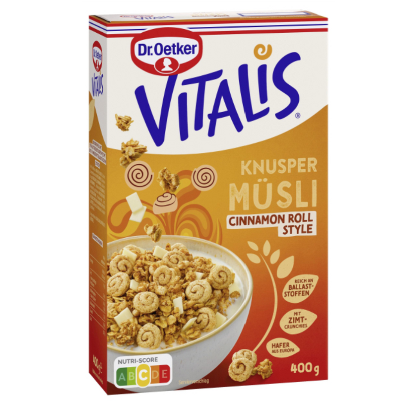 Dr. Oetker Vitalis Knusper Müsli Cinnamon Roll Style 400 g