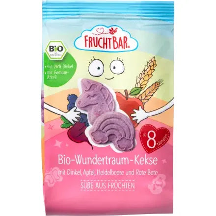 FruchtBar Babykekse Wundertraum-Kekse mit Dinkel, Apfel & Heidelbeere, ab 8 Monaten, 100 g