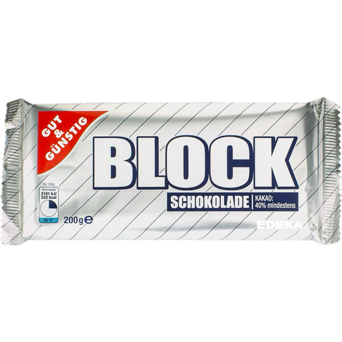 G+G Blockschokolade Zartbitter 200g