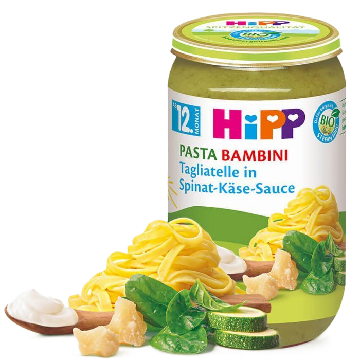 Hipp - Pasta with Spinach and Cheese 12mon