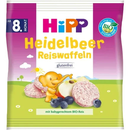 Babysnack Heidelbeer Reiswaffeln, ab dem 8. Monat, 30 g