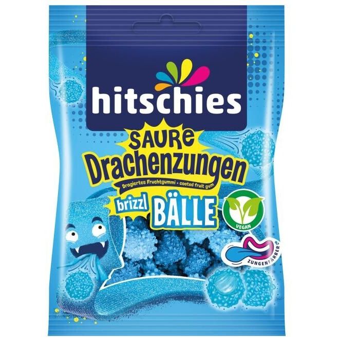 Hitschler Saure Drachenzungen brizzl Bälle blau 100g