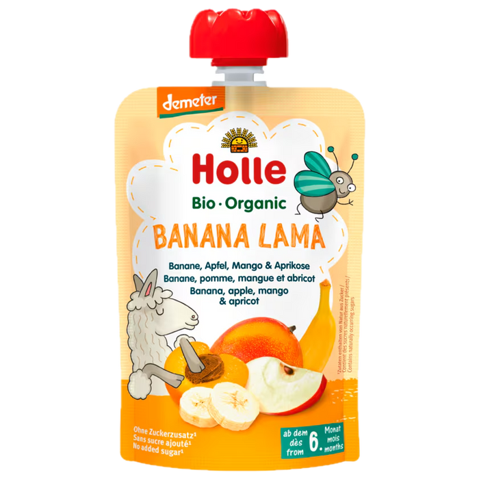 Holle Banana Lama – Banana, apple, mango & apricot