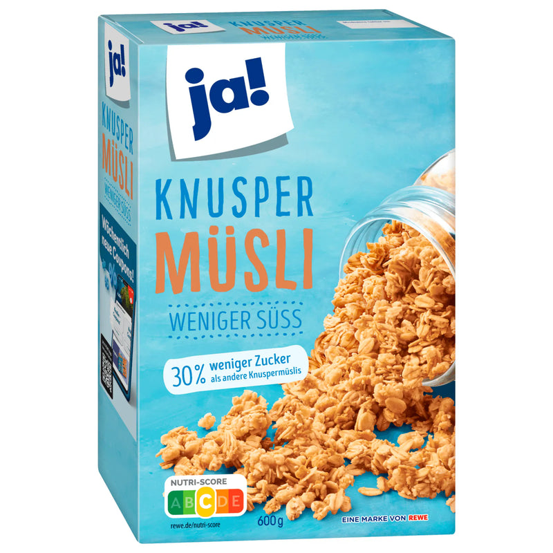 ja! Knusper Müsli weniger süss 600g