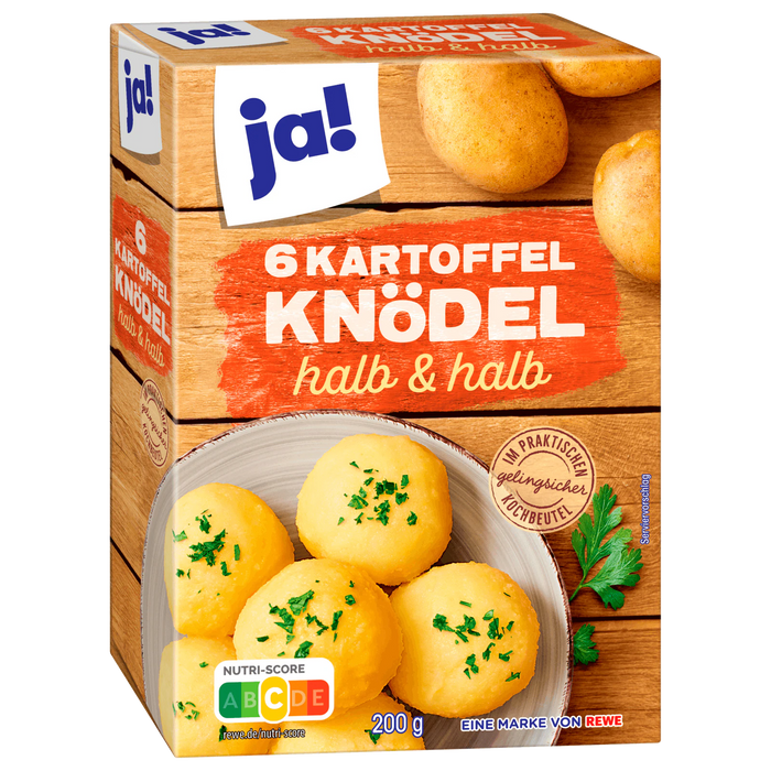 ja! 6 Kartoffel Knödel halb & halb