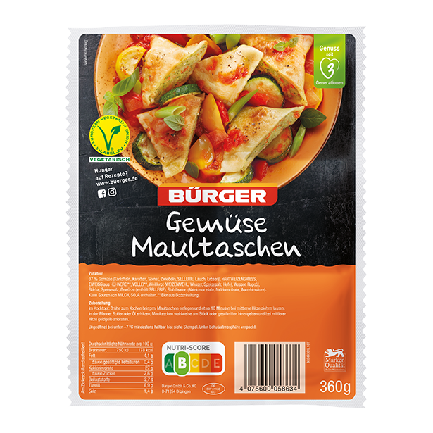 Bürger Gemüse-Maultaschen 360g