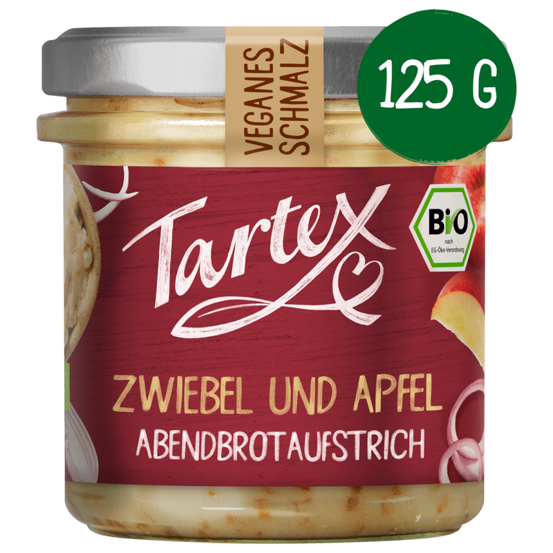 Tartex Bio Veganes Schmalz Zwiebel und Apfel 125g