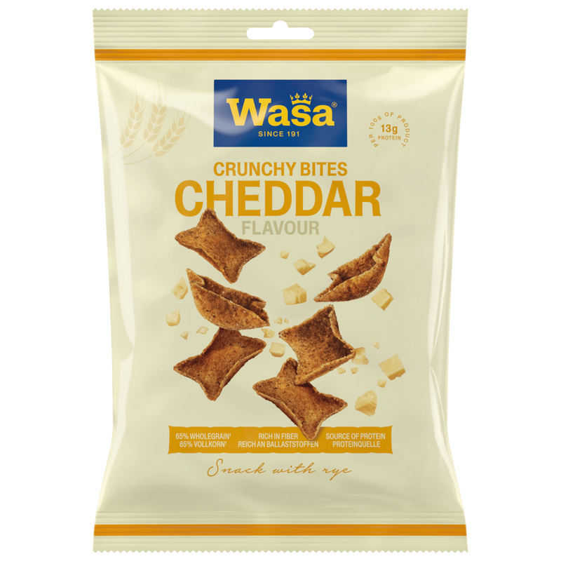 Wasa Crunchy Bites Cheddar Flavour 100g