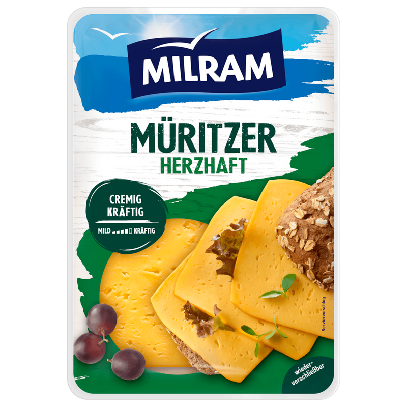 MILRAM Müritzer Herzhaft Käsescheiben 150g