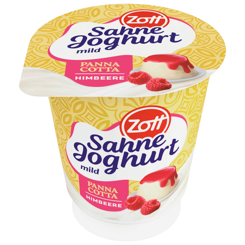 Zott Sahne-Joghurt Himbeere Panna Cotta