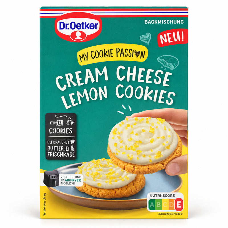 Dr. Oetker My Cookie Passion Cream Cheese Lemon Cookies Backmischung 400g
