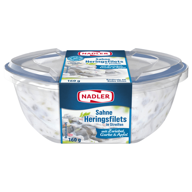Nadler Sahne Heringsfilets mit Gurke und Apfel 160g