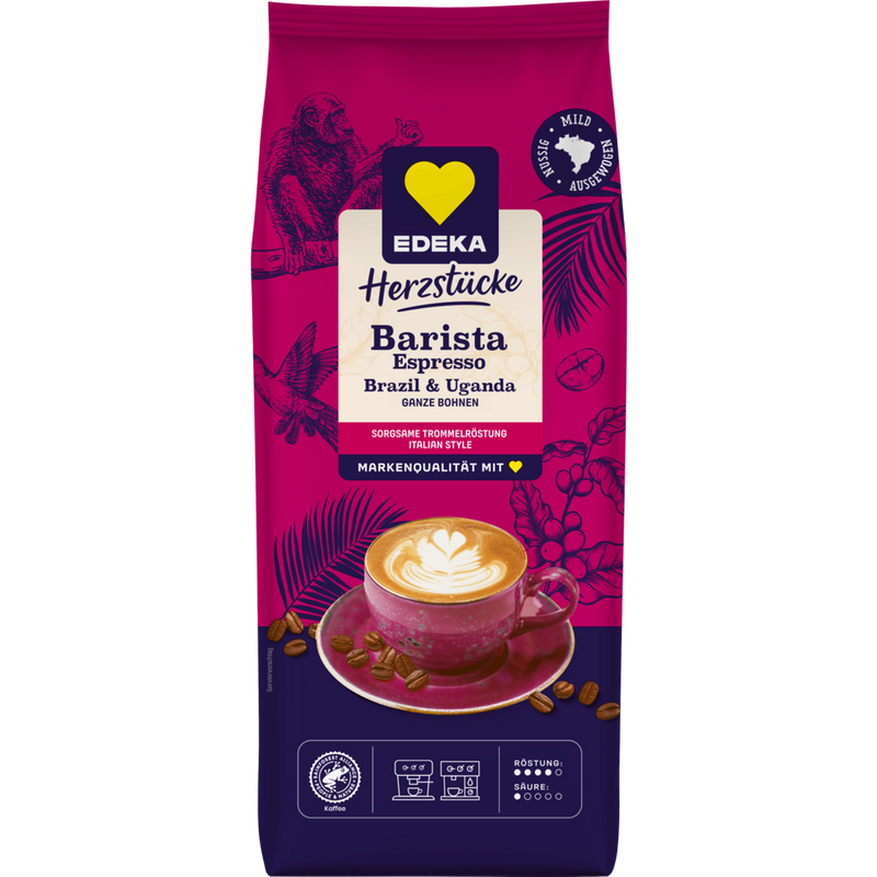 EDEKA Herzstücke Espresso Italien Style Ganze Bohnen 1kg