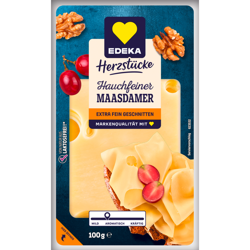 EDEKA Maasdamer Hauchfeine Scheiben 45% 100g